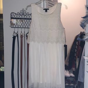 White semi casual yet classy dress